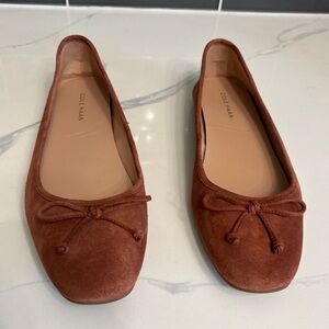 Cole Haan Yara Soft Ballet Women's Tan Suede Loafer Flats Size 9.5
